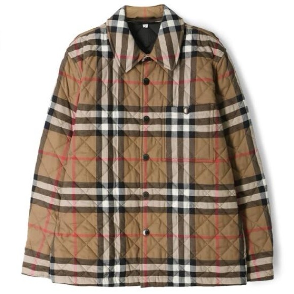 Burberry Brown Checkered Shirt Jacket - Picture 2 of 9